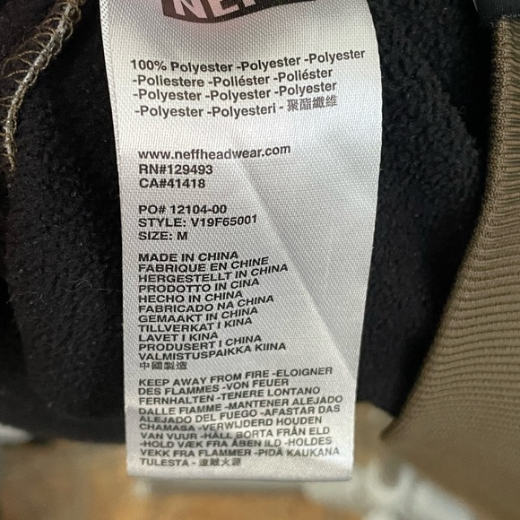 Neff Hoodie Men Small Camouflage Full Zipper Long Sleeve Side Zip Pockets Vented - Picture 9 of 11